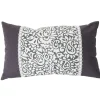 Coussin rectangulaire Dolce Vita décor dentelle blanc gris