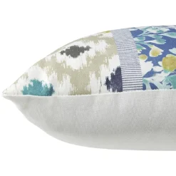 Coussin rectangulaire Elisa imprimé géométrique et floral multicolore