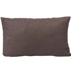 Coussin rectangulaire suedine gris anthracite