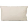 Coussin rectangulaire suedine gris perle