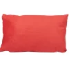 Coussin rectangulaire suedine rouge