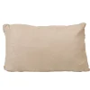 Coussin rectangulaire suedine beige