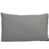 Coussin rectangulaire uni gris anthracite