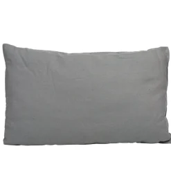 Coussin rectangulaire uni gris anthracite