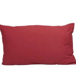 Coussin rectangulaire uni bordeaux