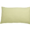 Coussin rectangulaire vert anis uni