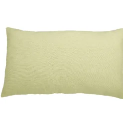 Coussin rectangulaire vert anis uni