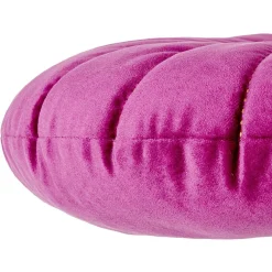 Coussin rond velours aubergine Ø40cm