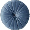 Coussin rond velours gris Ø40cm