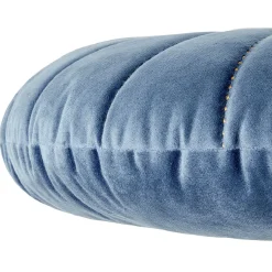 Coussin rond velours gris Ø40cm