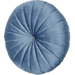 Coussin rond velours gris Ø40cm