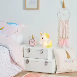 Coussin rose licorne