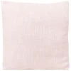 Coussin rose uni effet lin