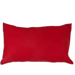 Coussin rouge rectangulaire