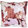 Coussin sequin motif licorne