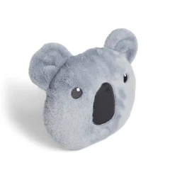 Coussin tête de koala polyester gris Ø33cm