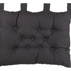 Coussin tête de lit gris foncé