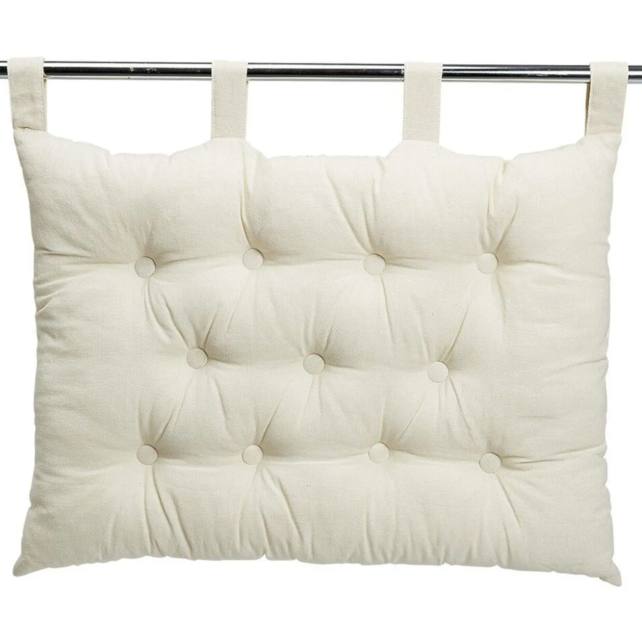 Coussin tête de lit polyester et coton uni