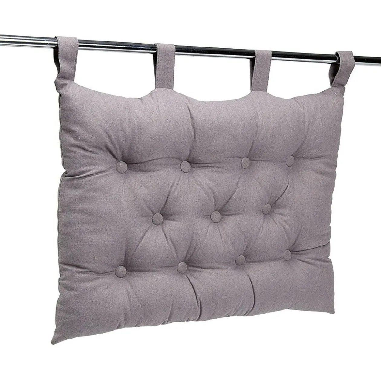 Coussin tête de lit polyester et coton uni