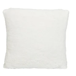 Coussin velours blanc motifs plumes dorées