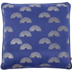 Coussin velours carré motif doré 40x40cm