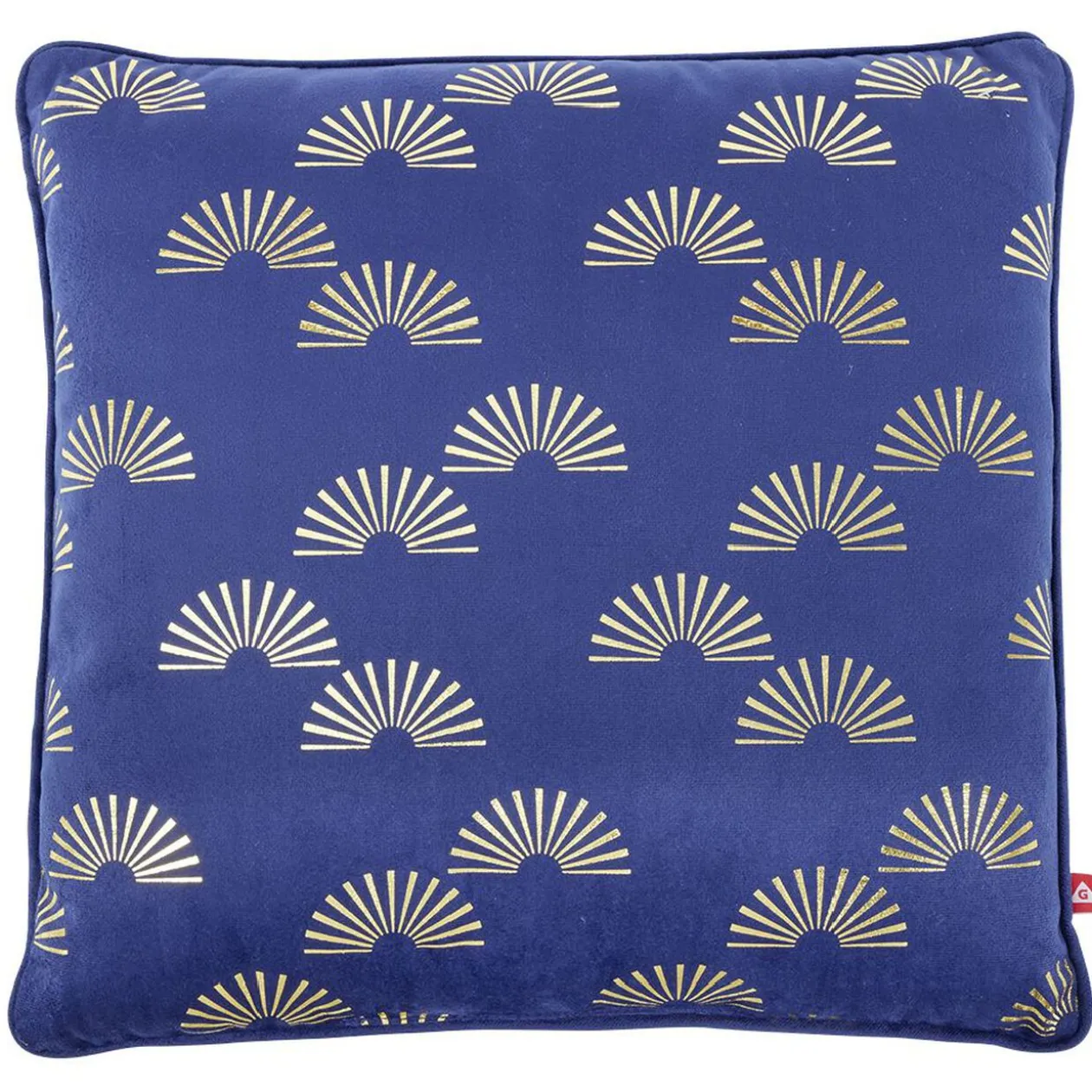 Coussin velours carré motif doré 40x40cm