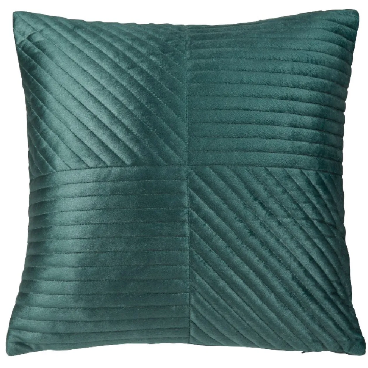 Coussin velours cotelé vert