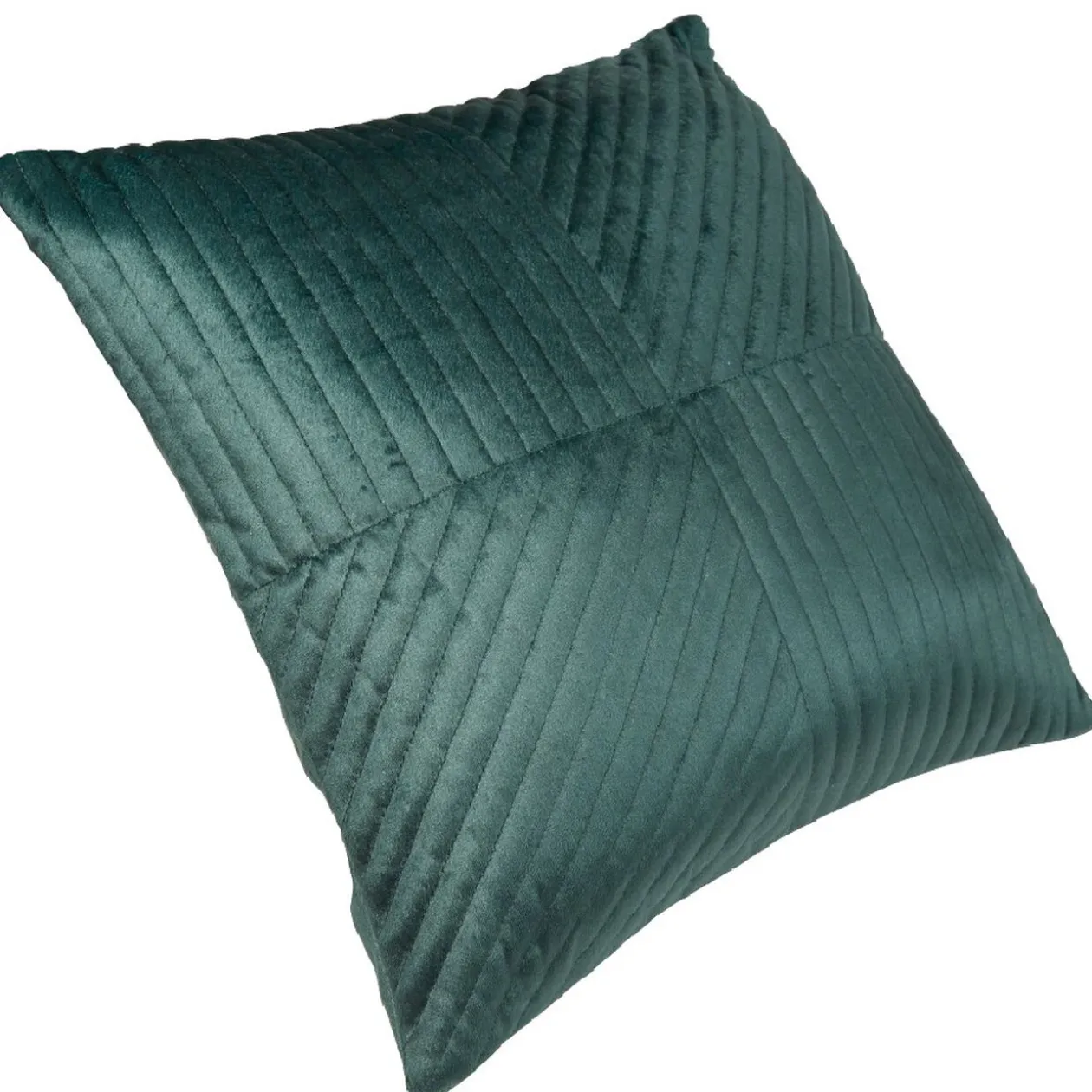Coussin velours cotelé vert
