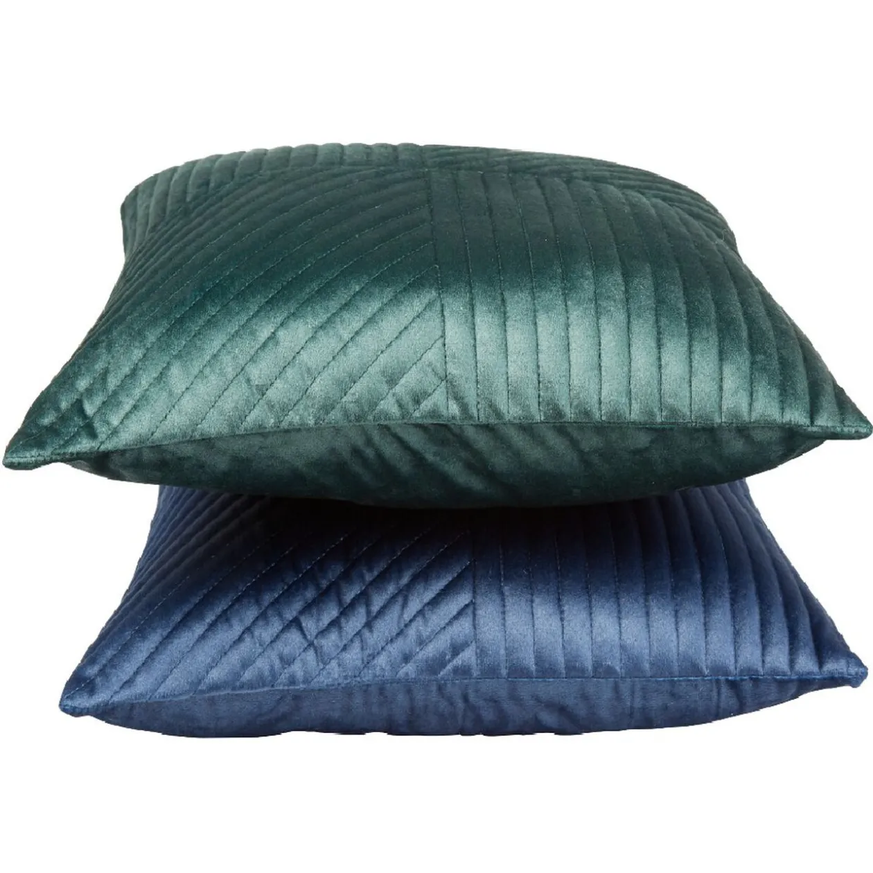 Coussin velours cotelé vert