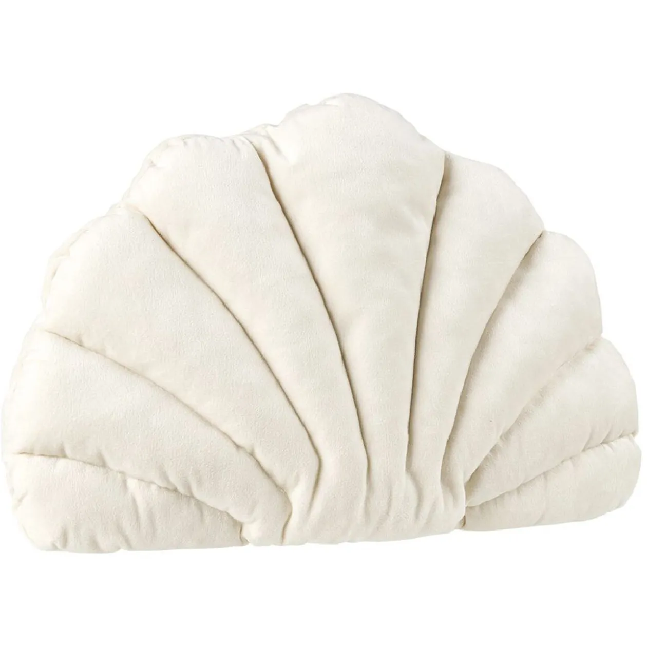 Coussin velours forme coquillage