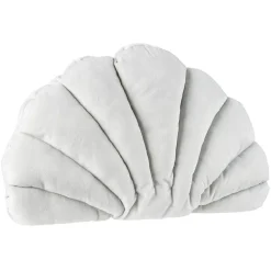 Coussin velours forme coquillage