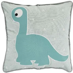 Coussin vert motif dinosaure