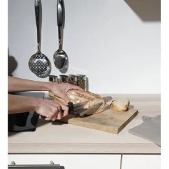 Couteau à trancher réglable noir en inox