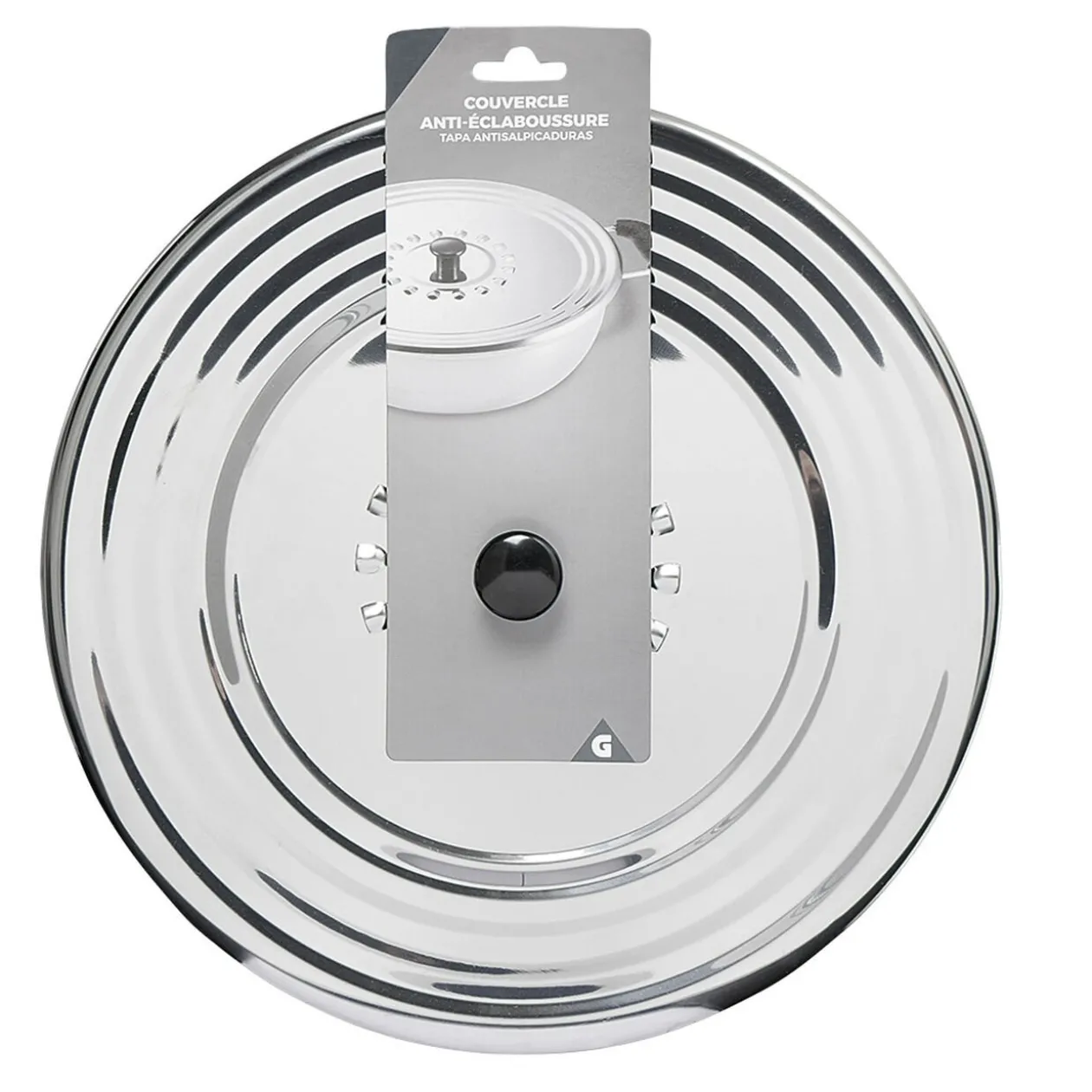 Couvercle anti éclaboussure inox