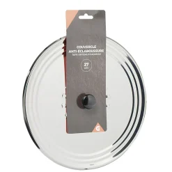 Couvercle anti éclaboussures en inox ø 28 cm