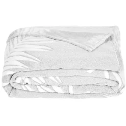 Couverture flanelle imprimé feuille