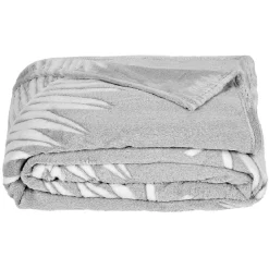 Couverture flanelle imprimé feuille