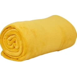 Couverture jaune moutarde uni