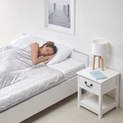 Couverture lestée relaxante grise unie