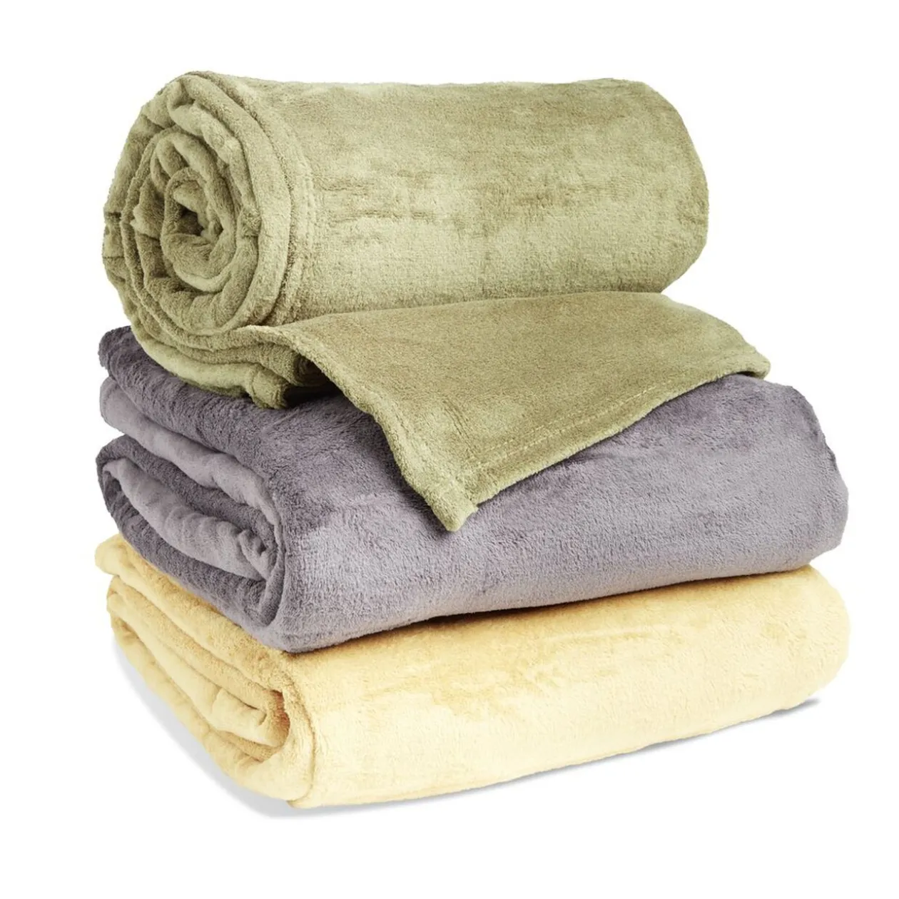 Couverture polaire 230x230cm grise