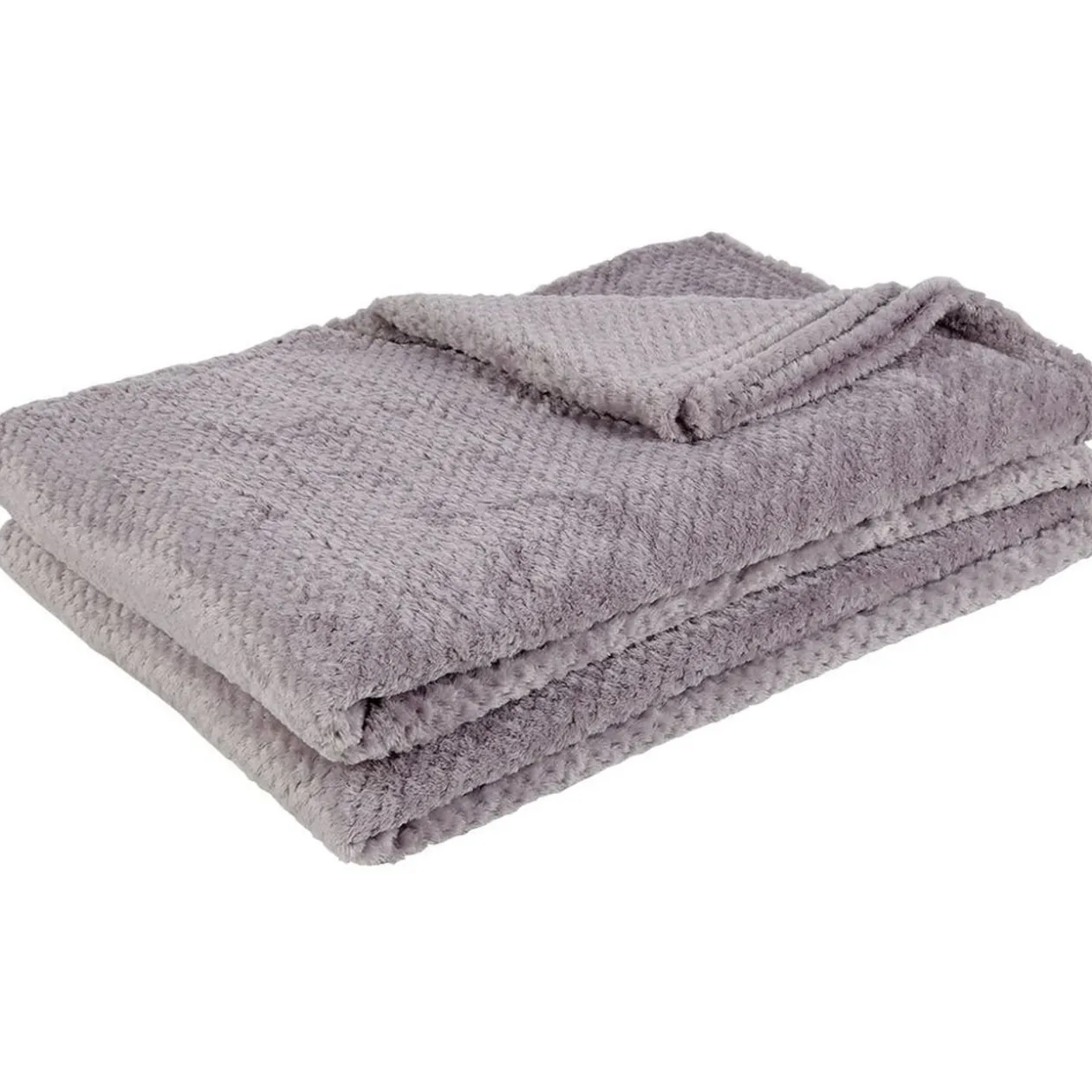 Couverture unie beige gris ou rose 230x230 cm