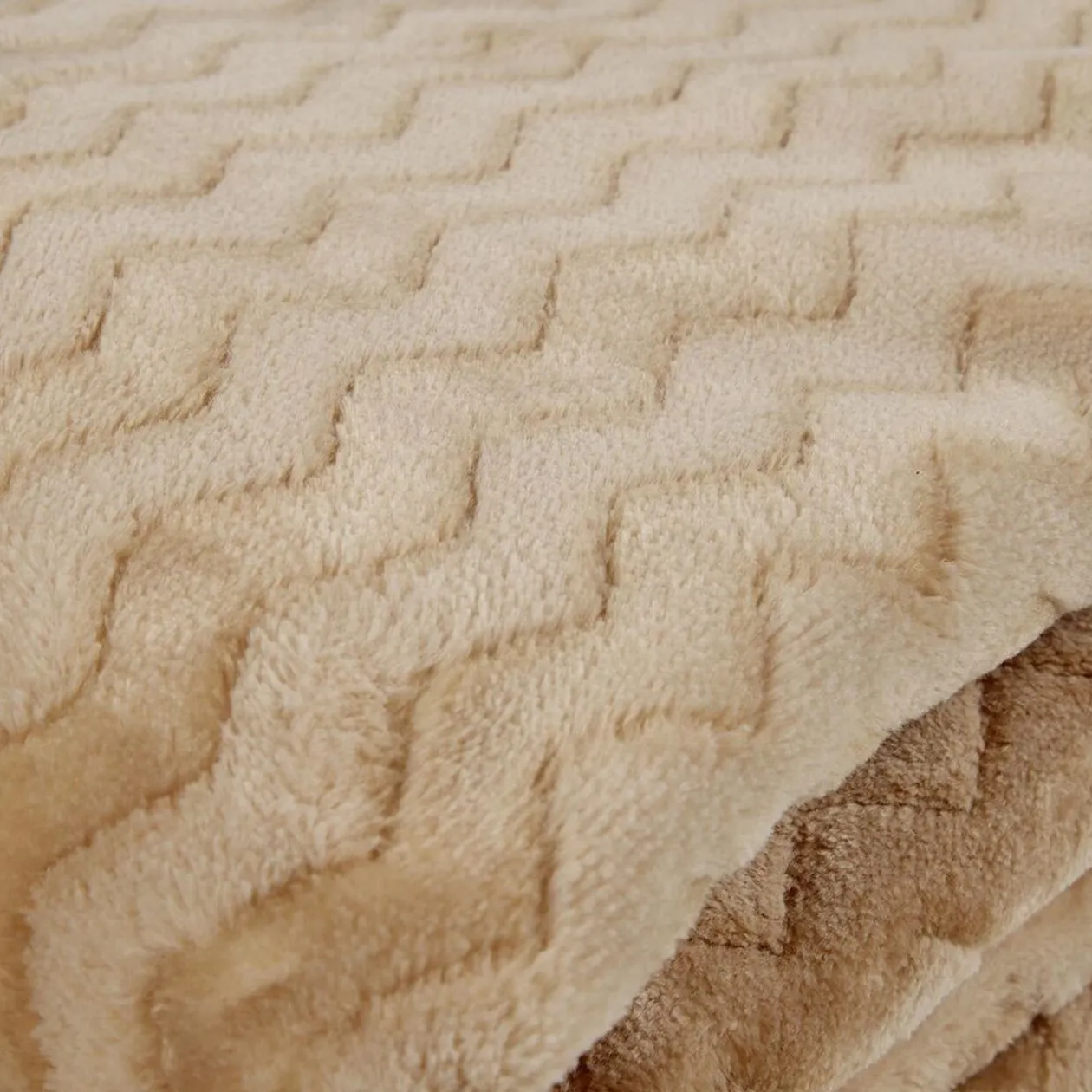 Couverture unie beige gris ou rose 230x230 cm