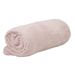 Couverture vieux rose uni