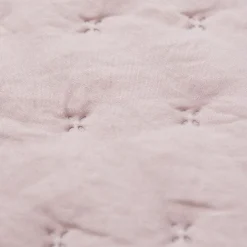 Couvre lit 2 personnes rose et gris et 2 taies d'oreiller