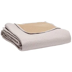 Couvre lit matelassé uni taupe