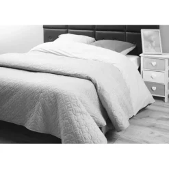 Couvre lit polyester gris