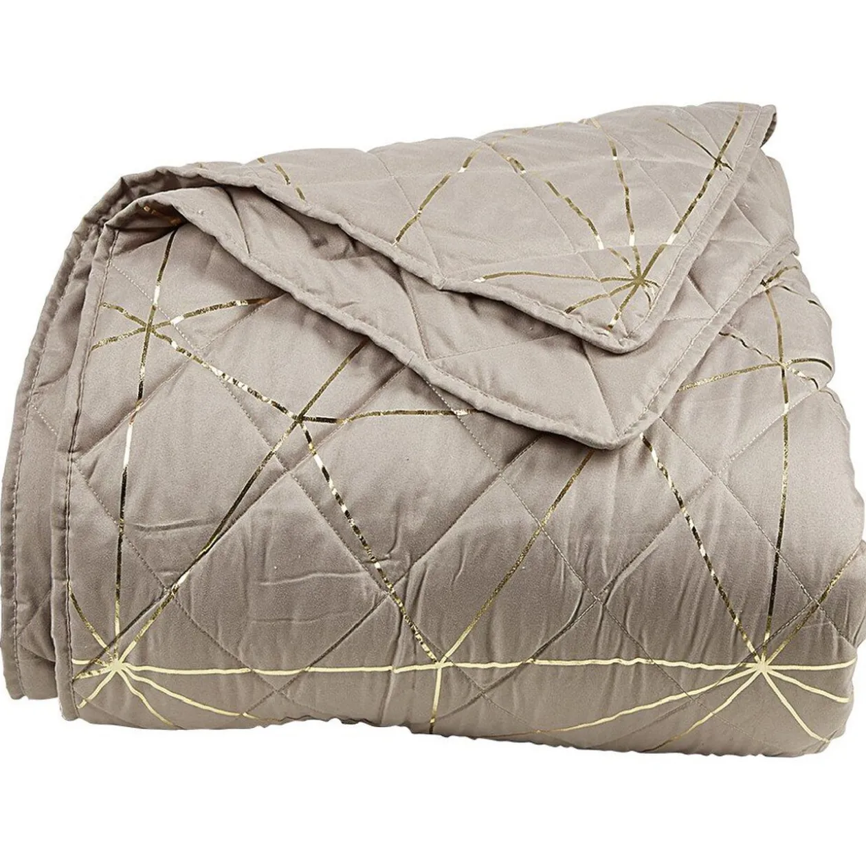 Couvre-lit matelassé impréssion dorée
