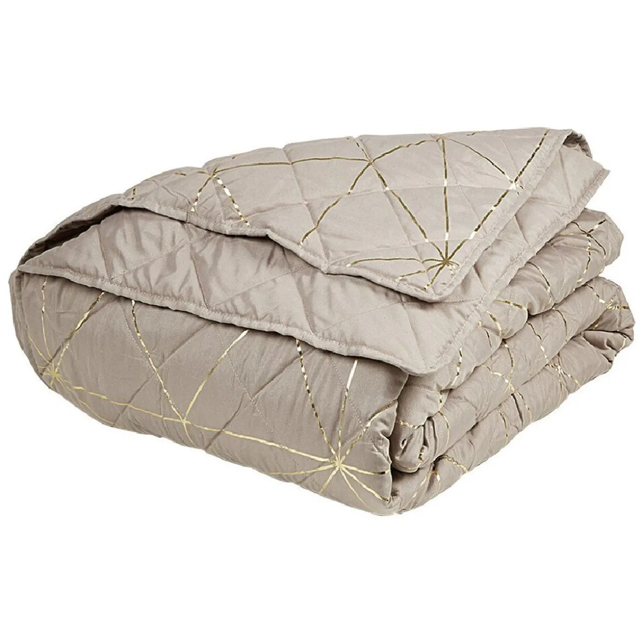 Couvre-lit matelassé impréssion dorée