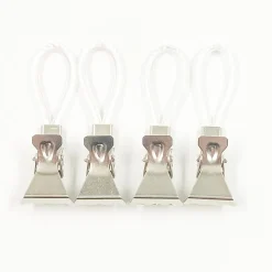 Crochet transparent métal et PVC x4