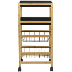 Desserte en bambou 4 niveaux